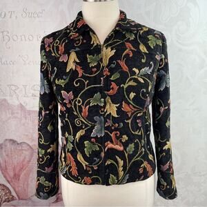 ELCC  Vintage Tapestry Style Material Jacket Size Medium